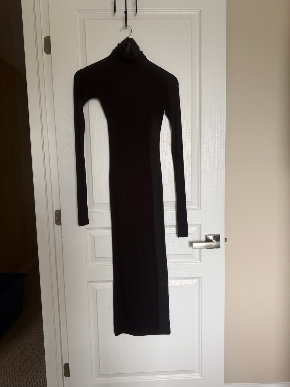 ALIX NYC Black Long Sleeve Turtleneck Bodycon Maxi Dress